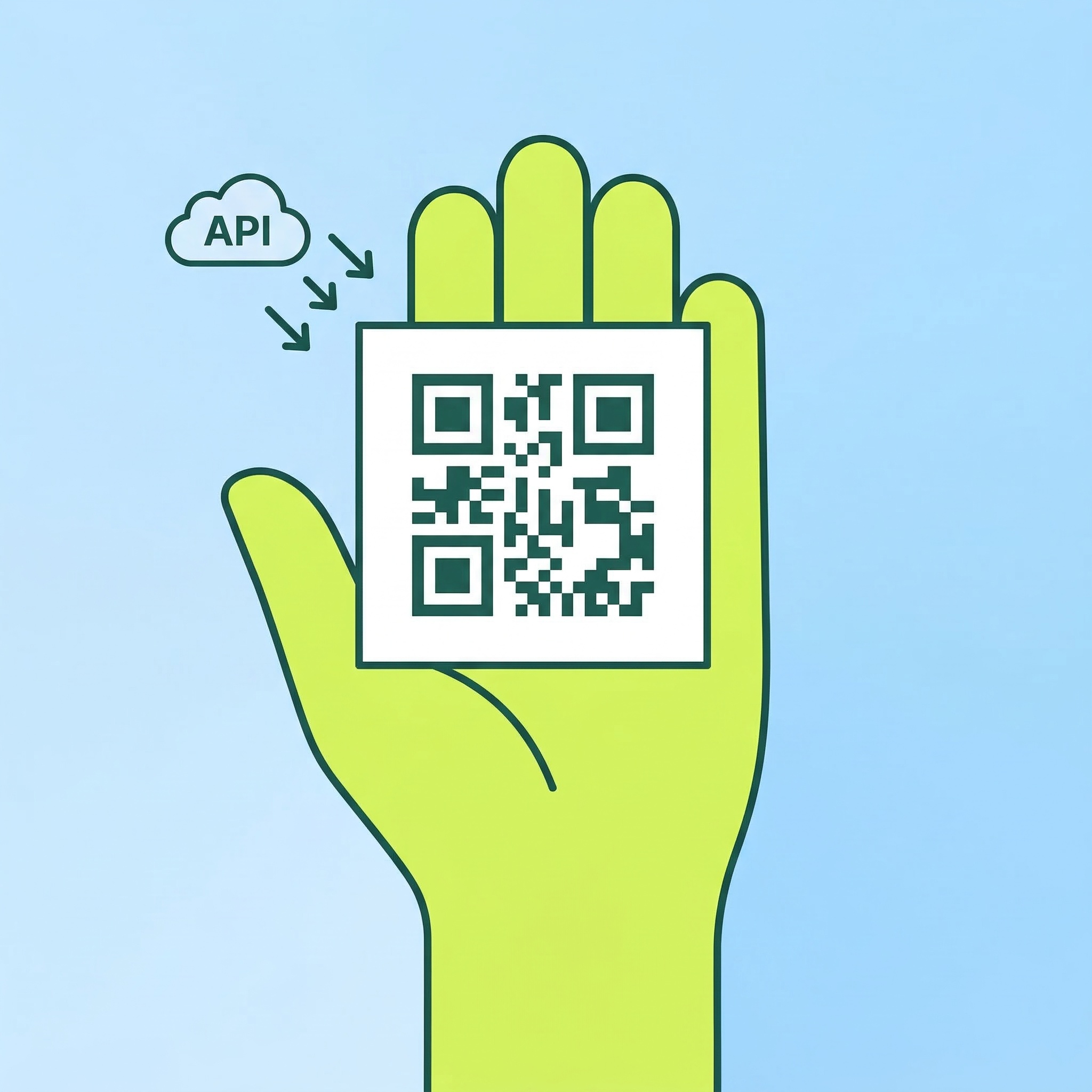 Our API returns a QR-code